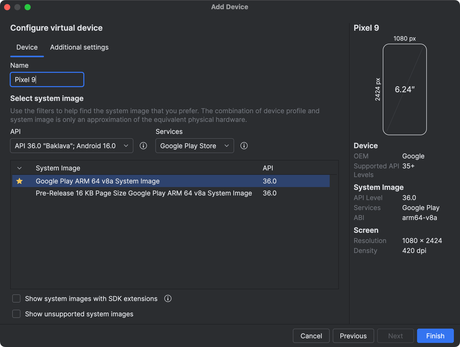Android Studio 创建虚拟设备操作系统选择。