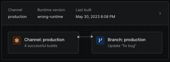 Deployment has unexpected runtime version