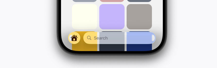 一个带搜索的标签栏截图。