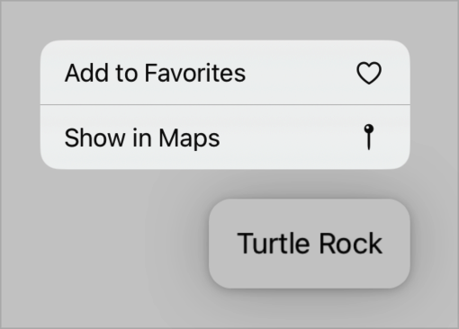 ContextMenu component on iOS.