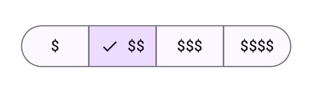 Picker component on Android.