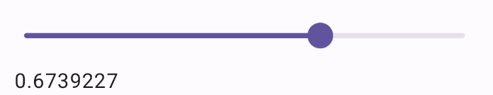 Slider component on Android.