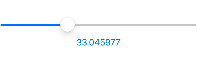 Slider component on iOS.