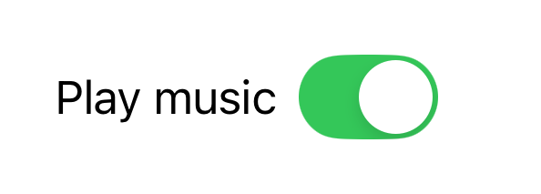 Switch component on iOS.