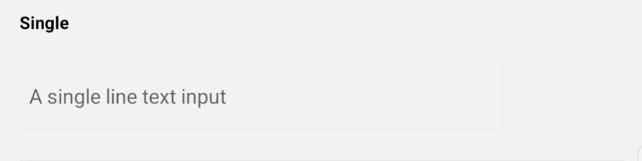 TextInput component on Android.