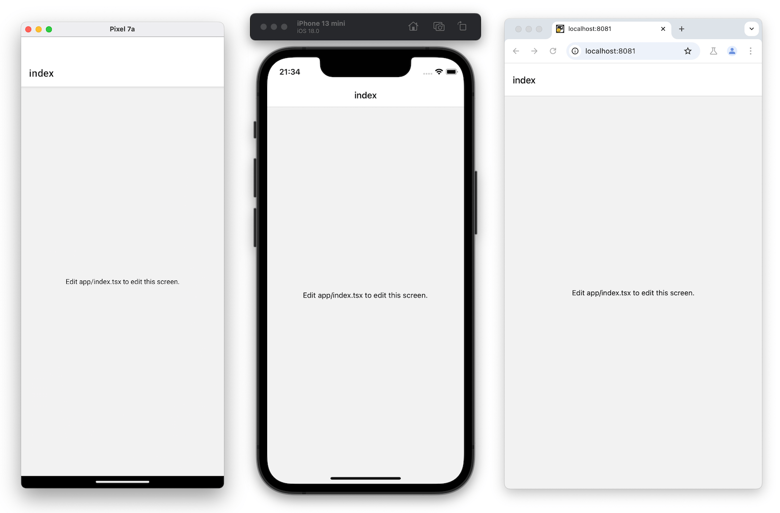 应用在所有平台上运行