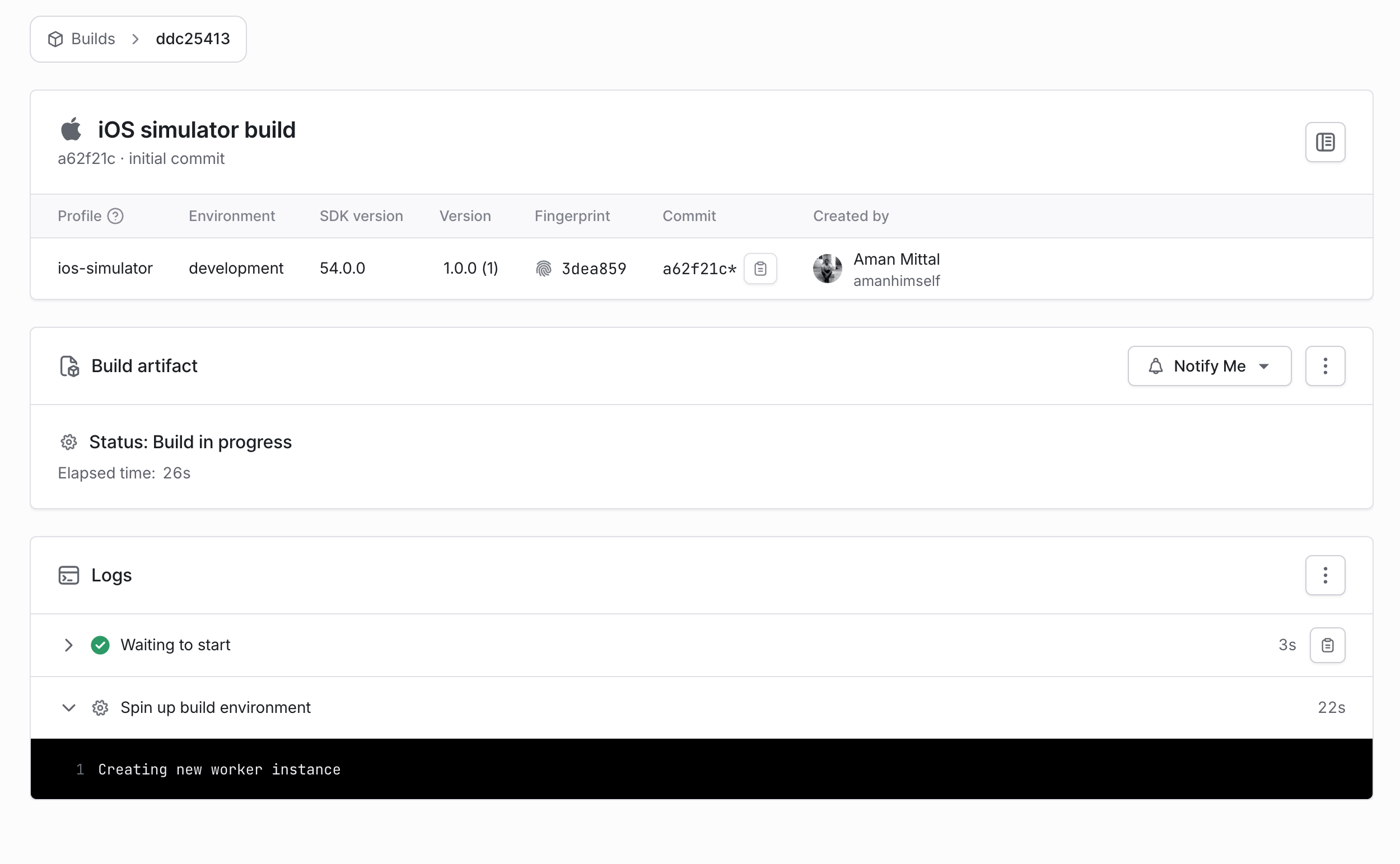 iOS 模拟器构建详情页面